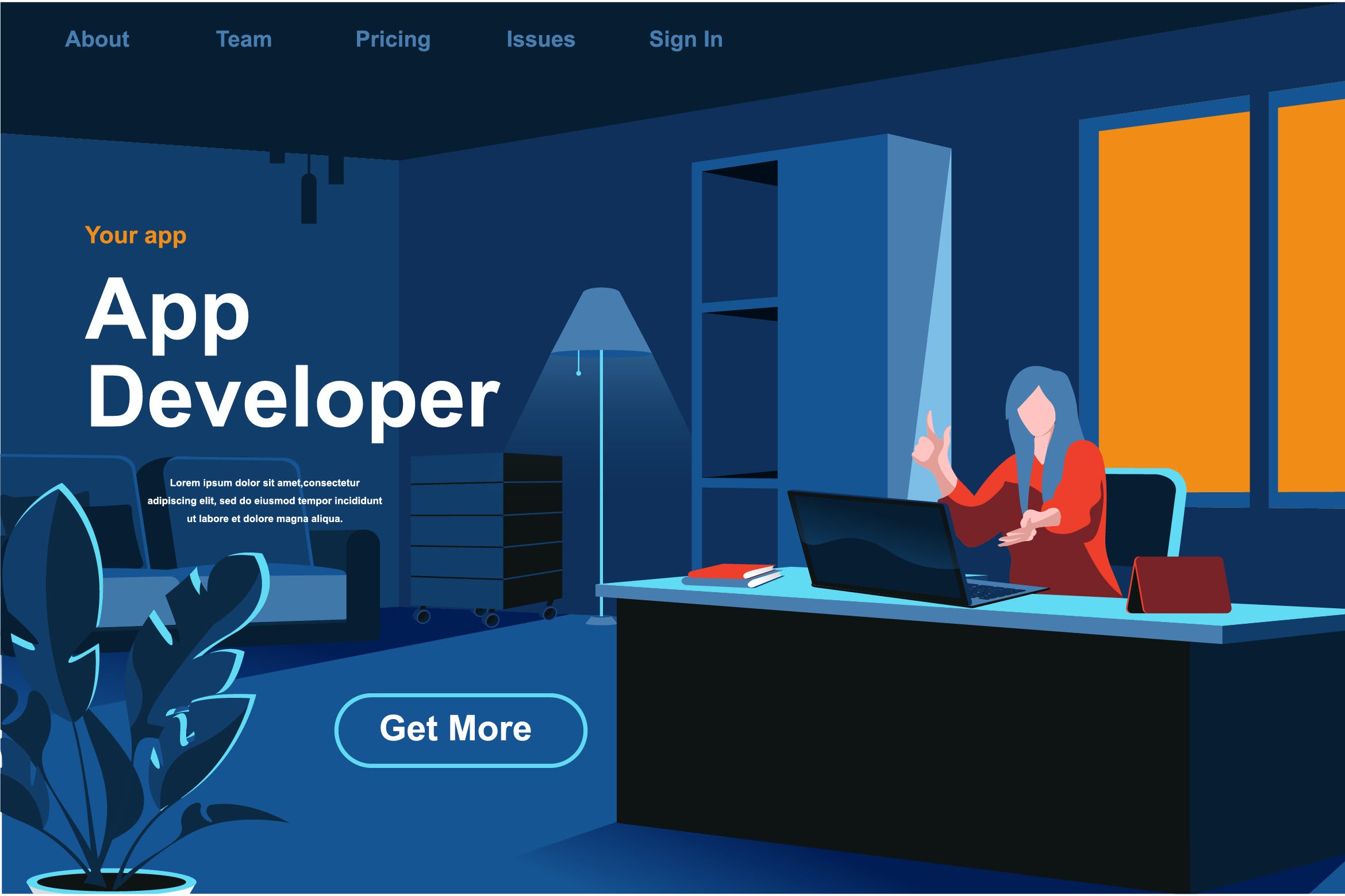 等距概念扁平插画在App开发与网站设计中的应用